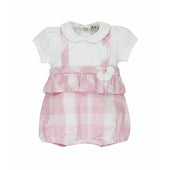 Everything Must Change (EMC) Baby Girl Pink Gingham Shortie Romper